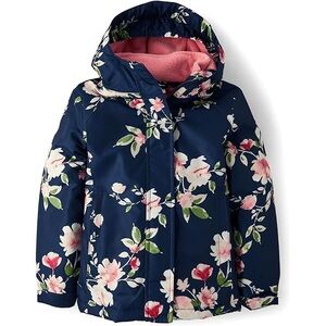 The Children’s Place Navy Floral Water Resistant Winter Coat for Kids